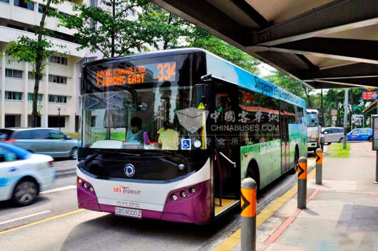 申龍輕量化混合動力客車在新加坡運營