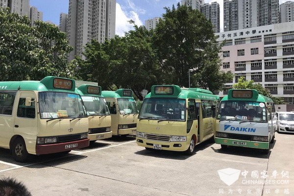 香港首條國產(chǎn)巴士線路 首批金旅歐六標(biāo)準(zhǔn)小巴上路