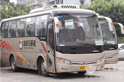 重慶旅景汽運(yùn)的大金龍客車從30座位到55座位都有