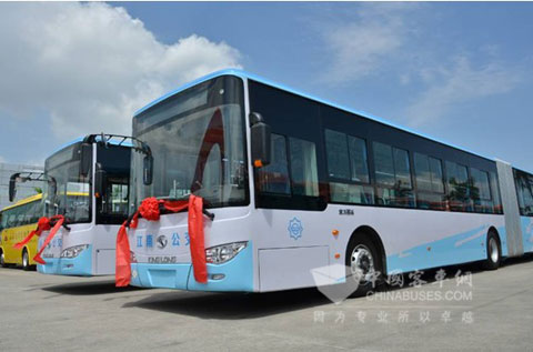 大金龍交付江南公交的首批18米BRT