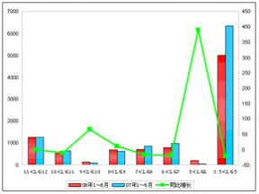 2008年1～6月廈門金旅銷售數(shù)據(jù)分析