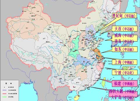 中國(guó)LNG接收站分布圖